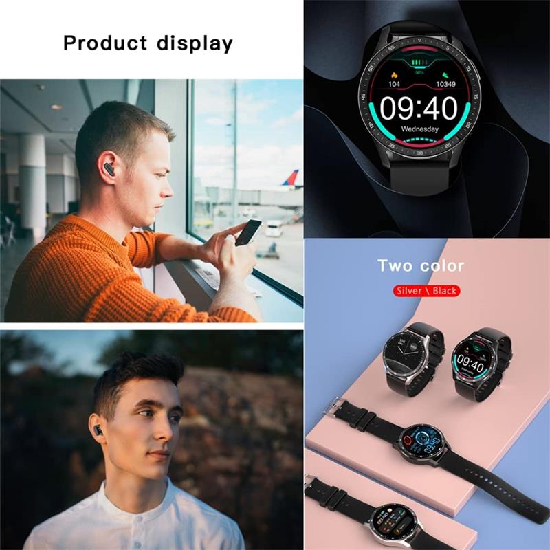 2-i-1 Smartklokke med integrerte hodetelefoner | Skanto