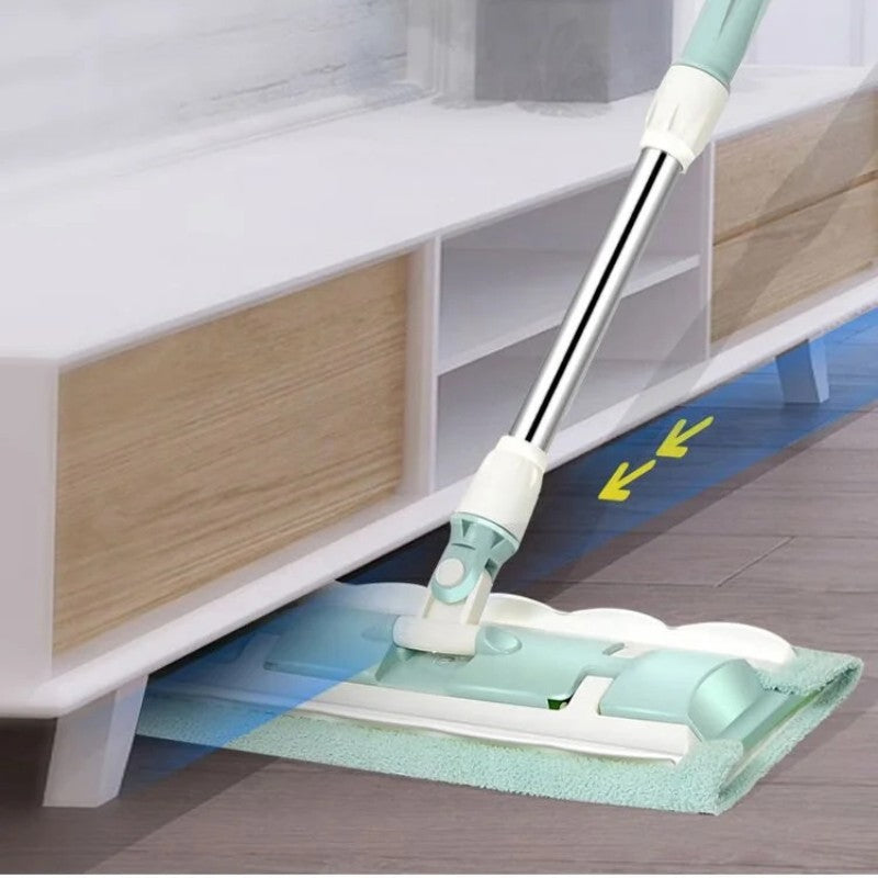 FlexiClean Gulvmopp med teleskopisk håndtak og mikrofiber | Skanto