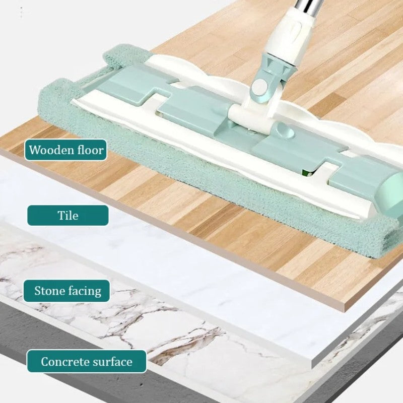 FlexiClean Gulvmopp med teleskopisk håndtak og mikrofiber | Skanto