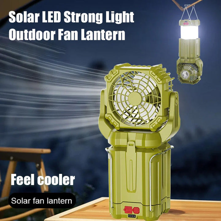 Solar LED Sterk Lys Utendørs Vifte Lanterne | Skanto