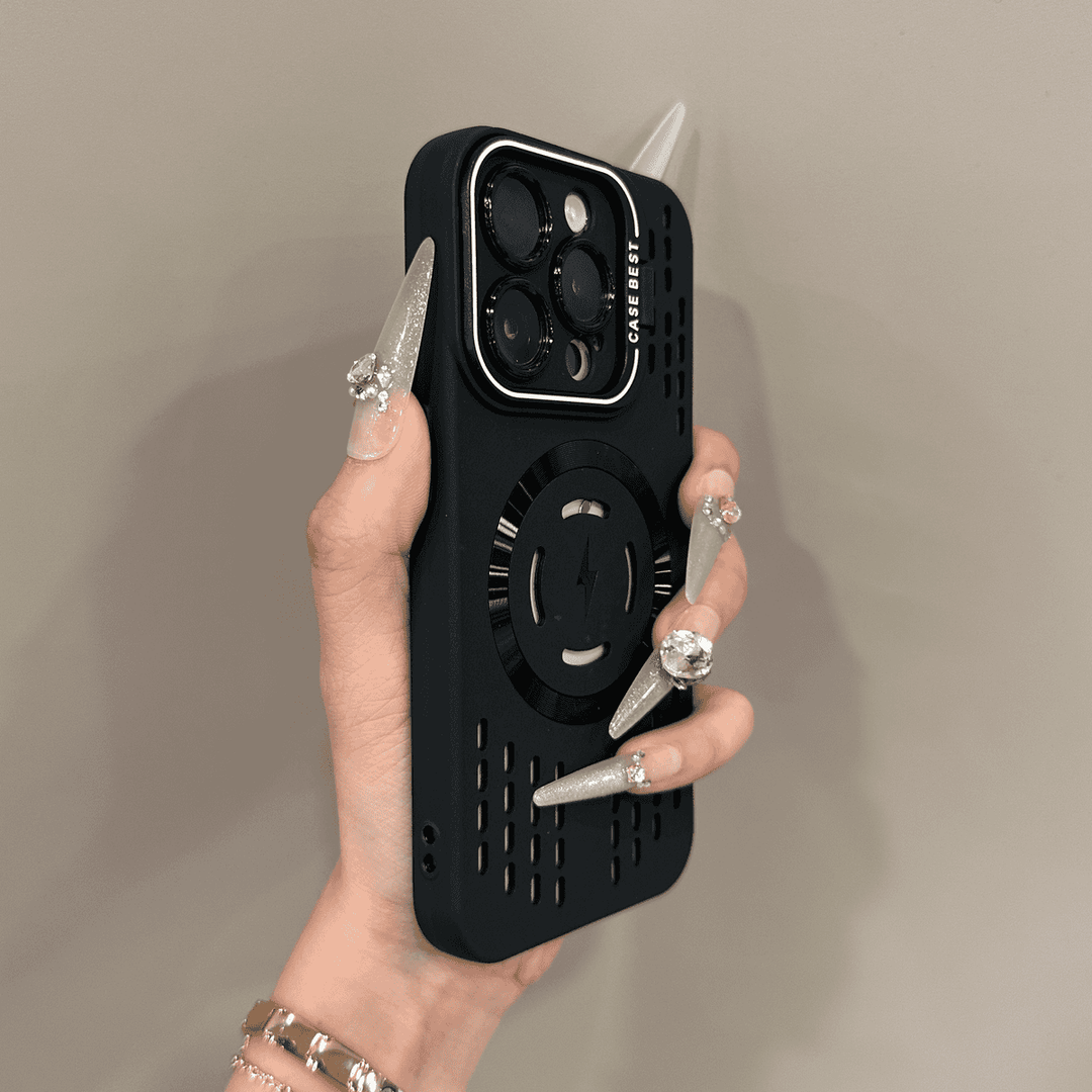 Skanto | Sikkerhetsbeskyttelse i myk silikon med lynrask magnetisk lading Deksel for iPhone