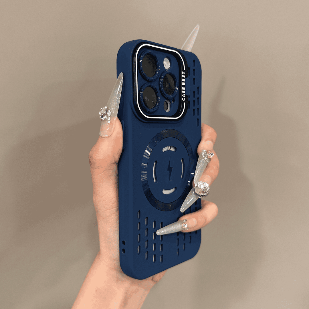 Skanto | Sikkerhetsbeskyttelse i myk silikon med lynrask magnetisk lading Deksel for iPhone