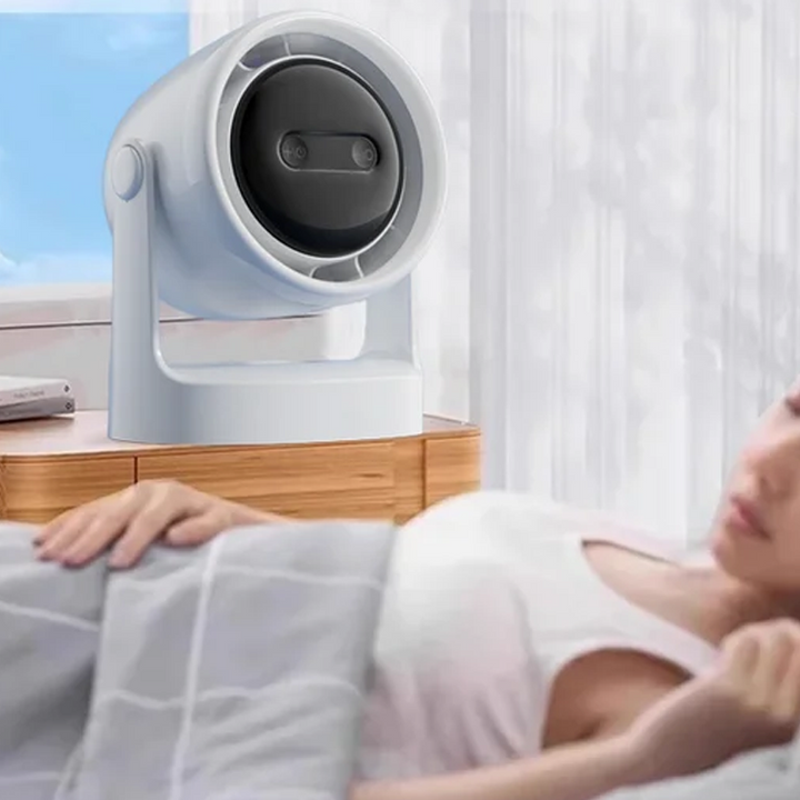 3-i-1 LED Lys & Innebygd Aromaterapi Diffuser Stille Mini Vifte | Skanto