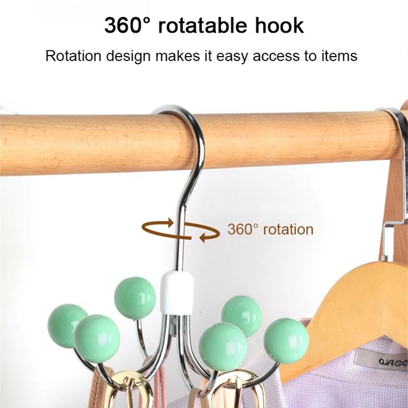 Skanto | 360° roterbar multifunksjonell oppbevaringshengeren med 6 kroker