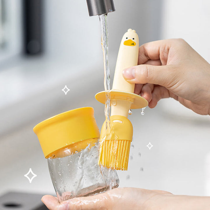 Skanto | Olje Silikonbørste Med Glassflaske