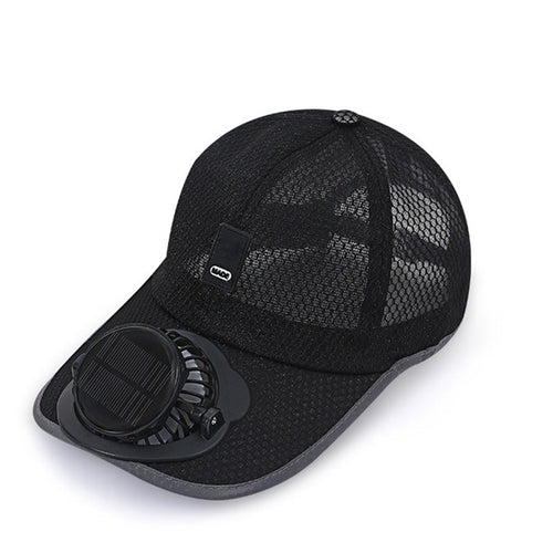Pustende Baseball Cap med Solvifte | Skanto