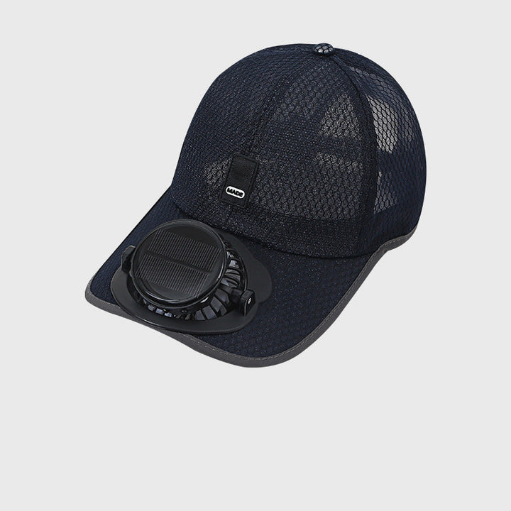 Pustende Baseball Cap med Solvifte | Skanto