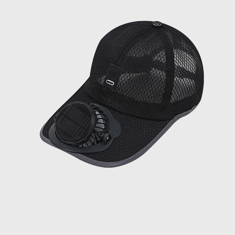 Pustende Baseball Cap med Solvifte | Skanto