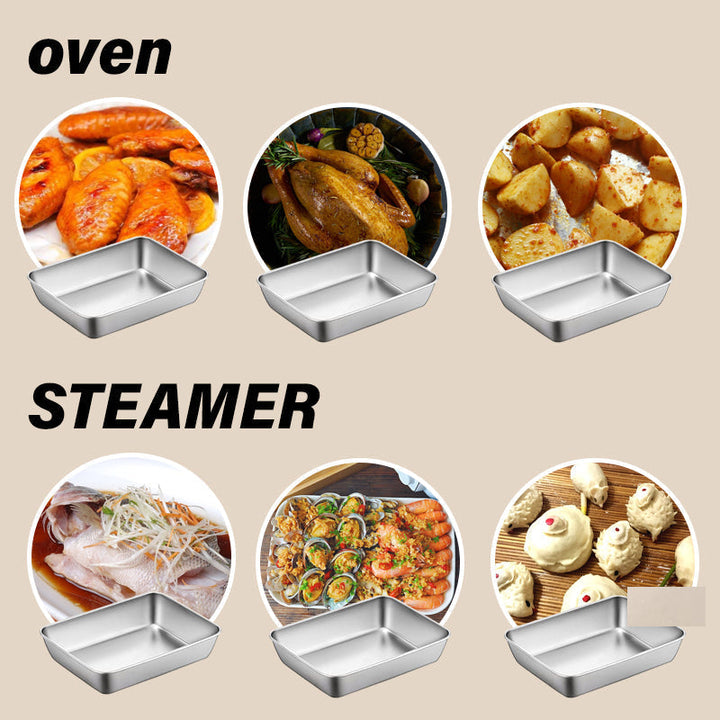 Skanto | 🍱Rektangulær middagstallerken i rustfritt stål🍃