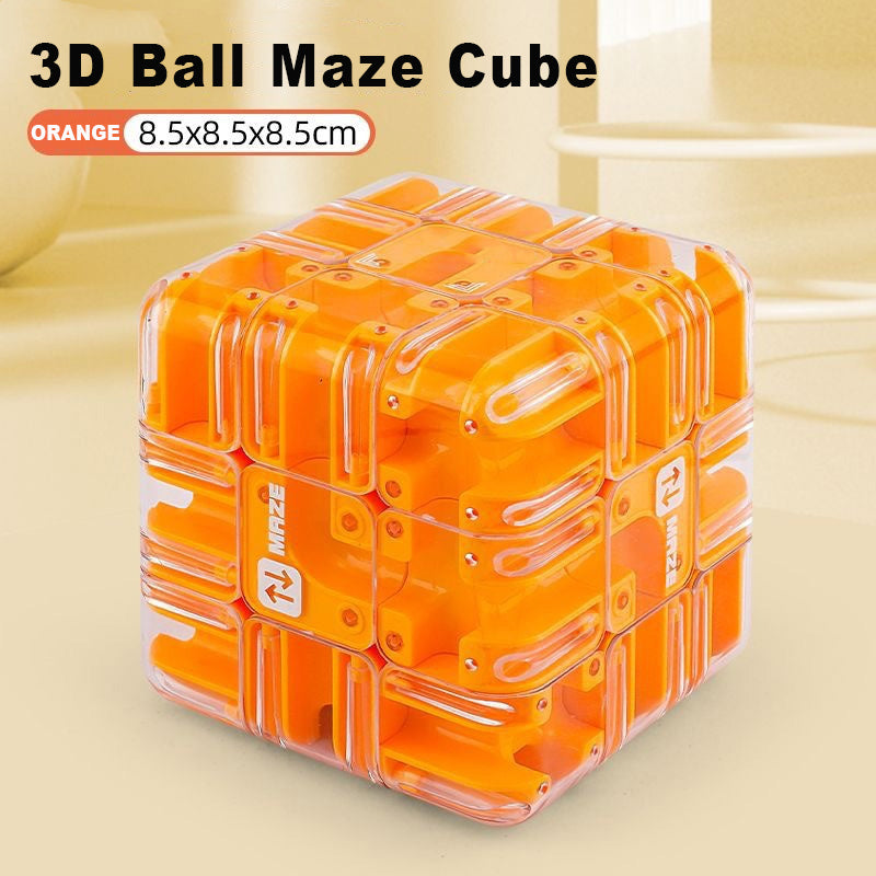 3D labyrint kube med metallball | Skanto
