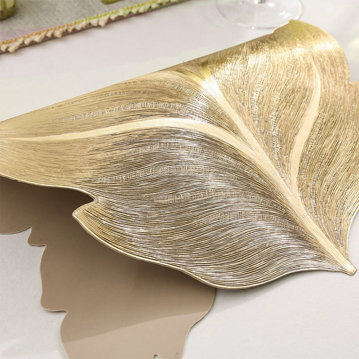 Skanto | Gold Leaf Luksus Bordsmatte – 3D Elegant Bordmatte laget av PVC