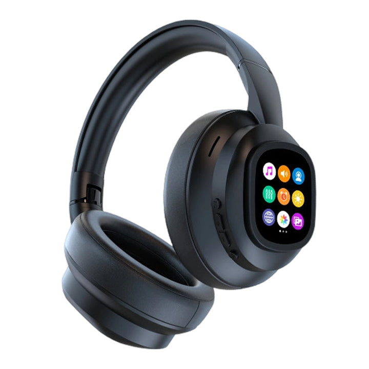 Skanto | AIWave | AI Bluetooth Hodetelefoner med LCD-skjerm Stemmestyring Lydisolasjon for Musikk og Samtaler