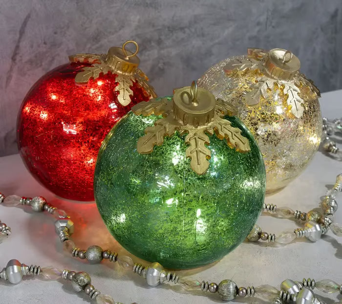 Skanto | GlowSphere LED Juleball – Varm Ambient Belysning med Timerfunksjon