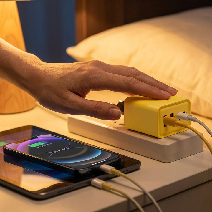 120W USB hurtiglader med 4 porter | Skanto