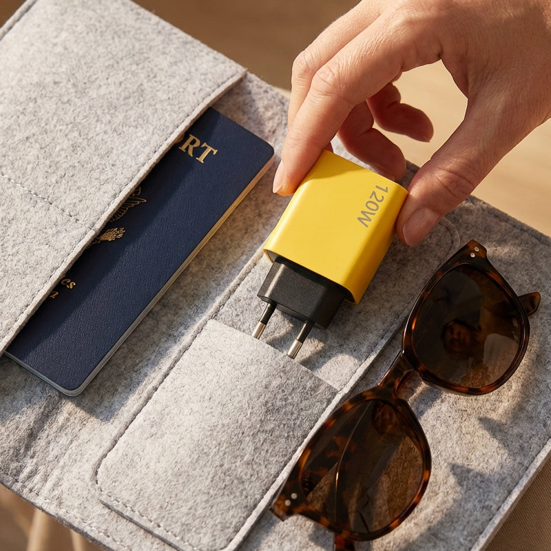 120W USB hurtiglader med 4 porter | Skanto