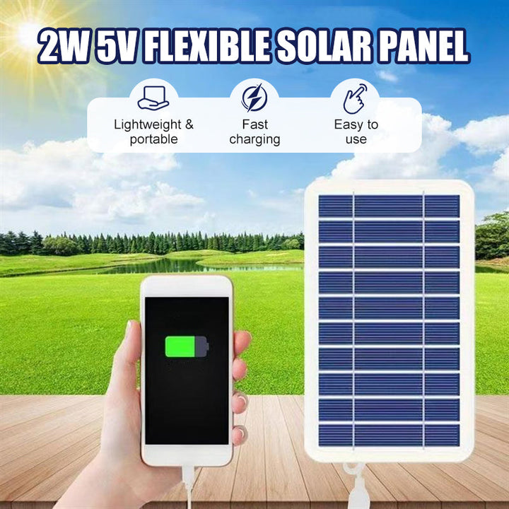 Fleksibelt solpanel 2W 5V med USB-utgang | Skanto