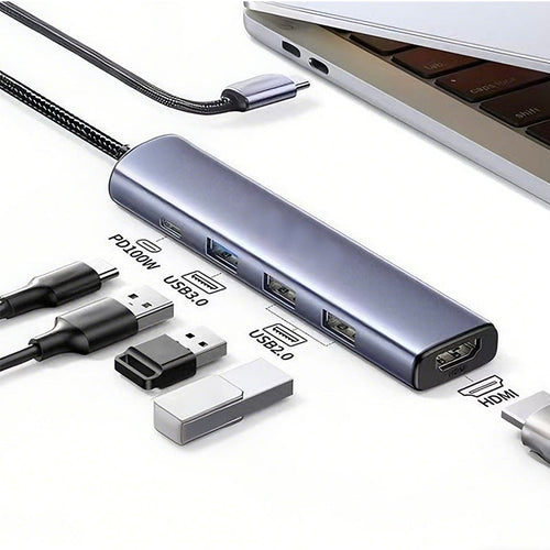 5-i-1 USB-C Hub med 4K HDMI utgang | Skanto