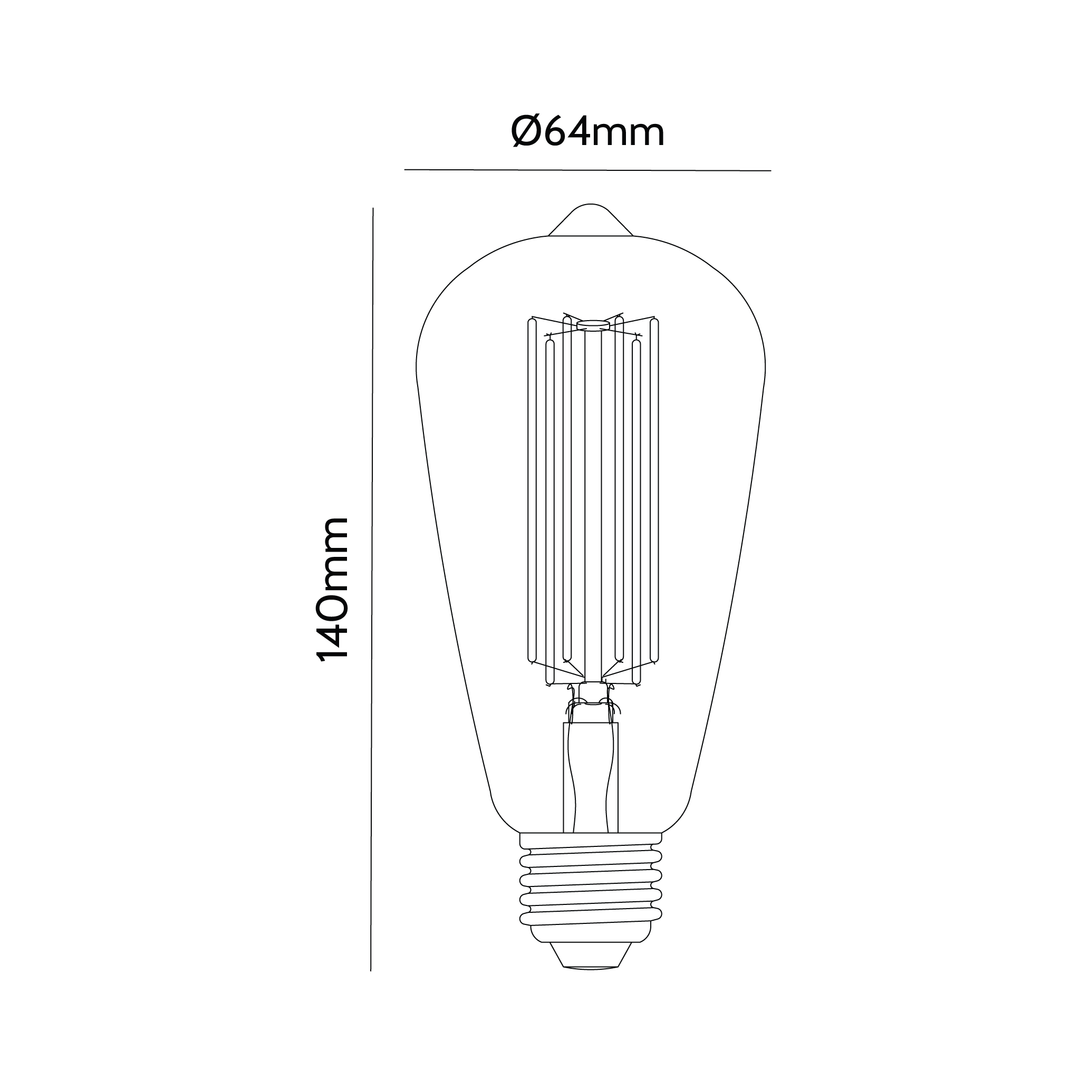 Hyde LED Filamentpære Unik Design | Skanto