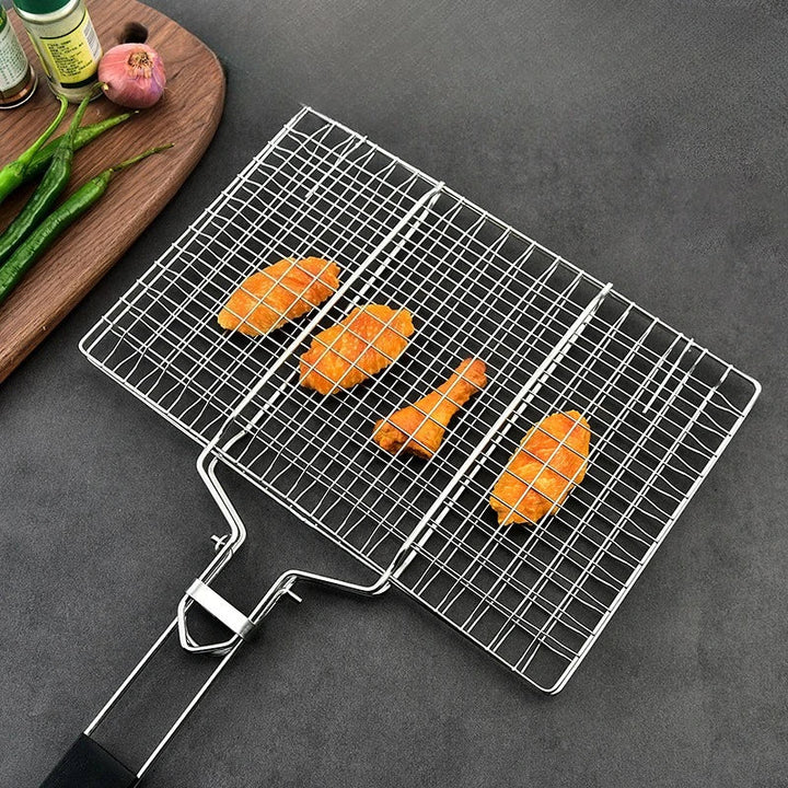 Rustfritt Stål BBQ Nett Non Stick Grilling Kurv Grill Barbecue Verktøy | Skanto