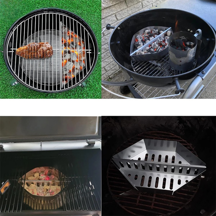 Rustfritt Stål Kullkurv BBQ Kullgrilltilbehør | Skanto