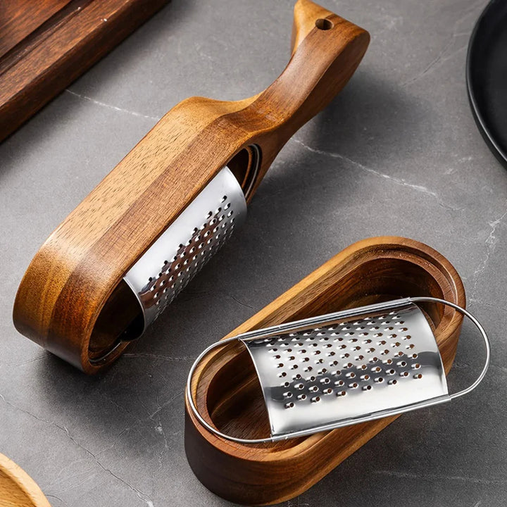 Rustfritt Stål Ostegrater med Oppbevaringsboks Multi-funksjonell Rivemaskin | Skanto