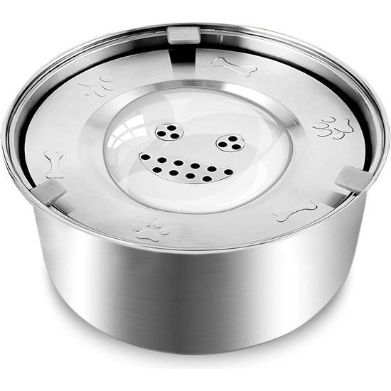 Rustfritt stål hunde vannglass med anti-søle funksjon - AquaPaw Skanto