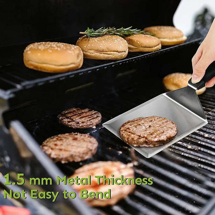 Rustfritt stål stor grillspade med kuttekant verktøy for BBQ | Skanto