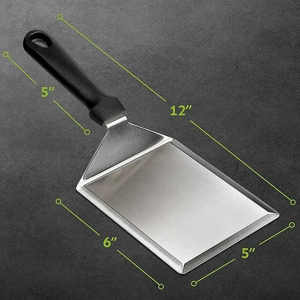 Rustfritt stål stor grillspade med kuttekant verktøy for BBQ | Skanto