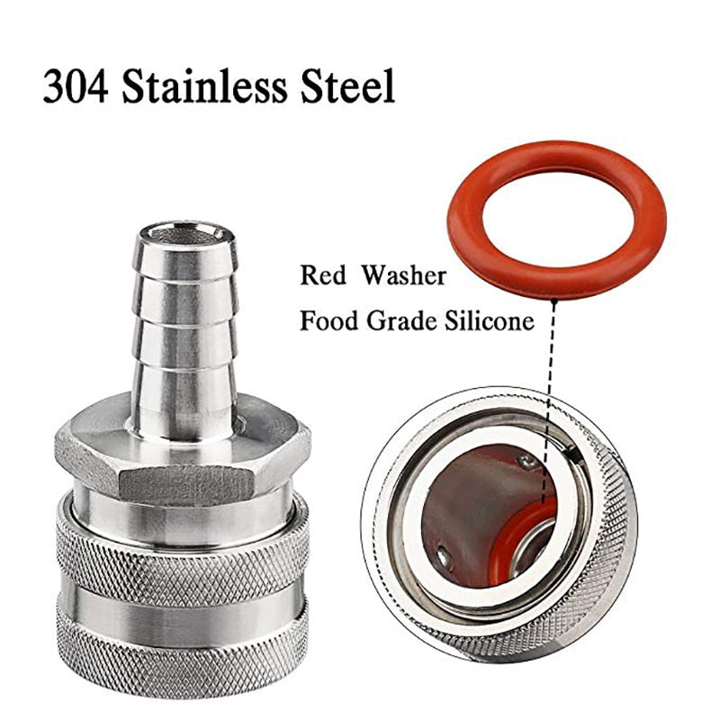 Rustfritt stål Moonshine Fitting Koblinger 1/2 Ølsett | Skanto