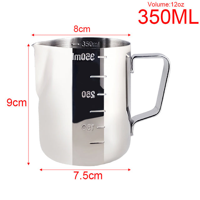 Rustfritt stål trekk blomst kaffekopp cappuccino krem melk skum krus | Skanto