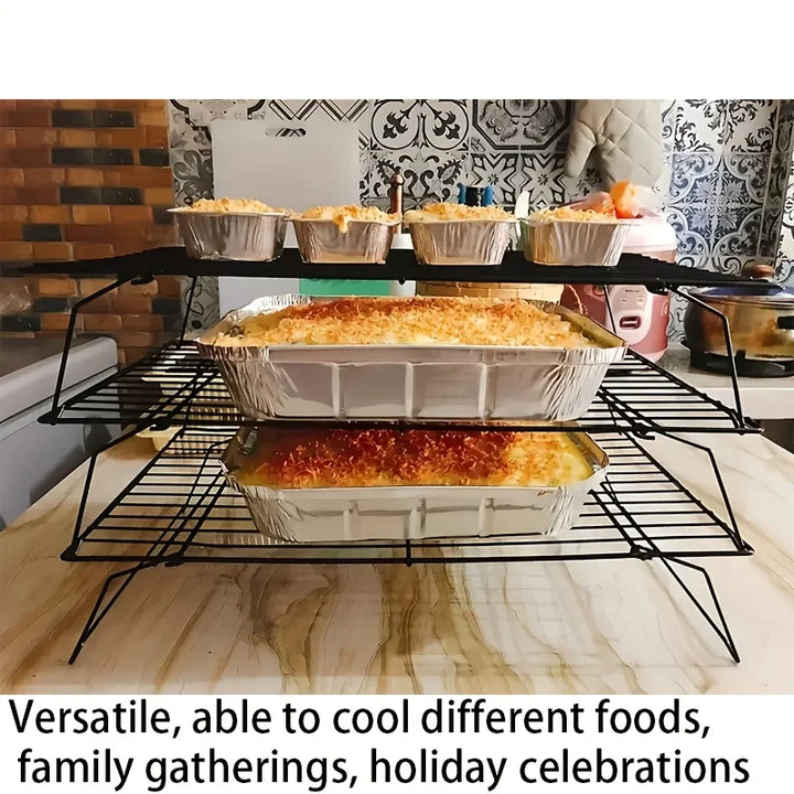 Rustfritt stål stablebar avkjølingsrist nonstick bake avkjølingsgit | Skanto
