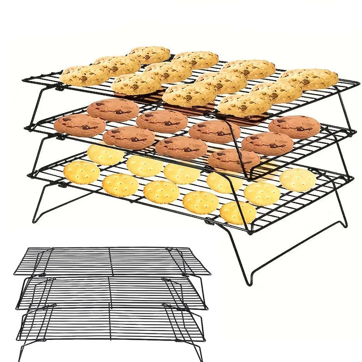 Rustfritt stål stablebar avkjølingsrist nonstick bake avkjølingsgit | Skanto