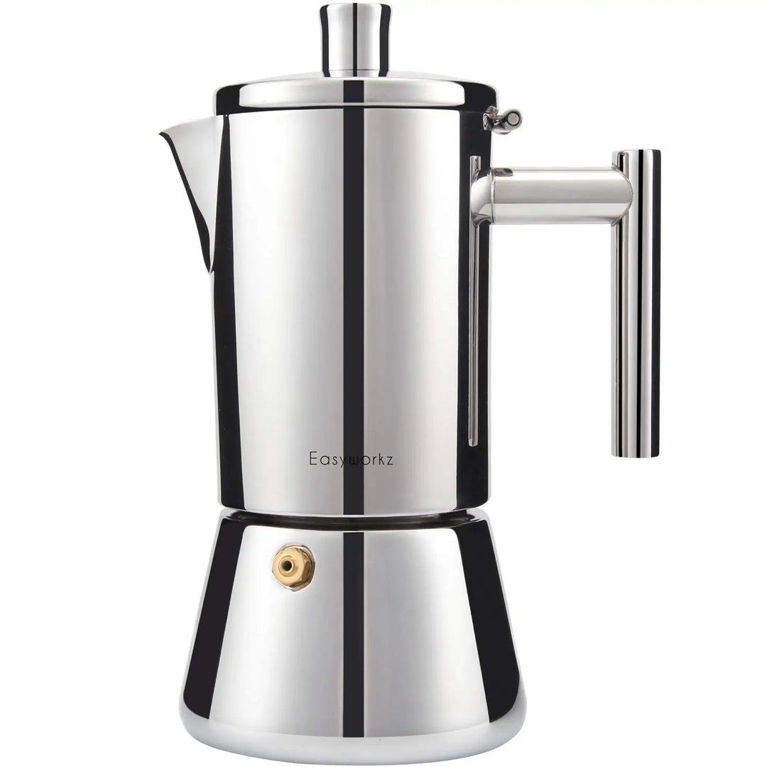 Rustfritt stål komfyr espresso maker Moka Pot kaffemaskin | Skanto