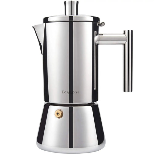 Rustfritt stål komfyr espresso maker Moka Pot kaffemaskin | Skanto