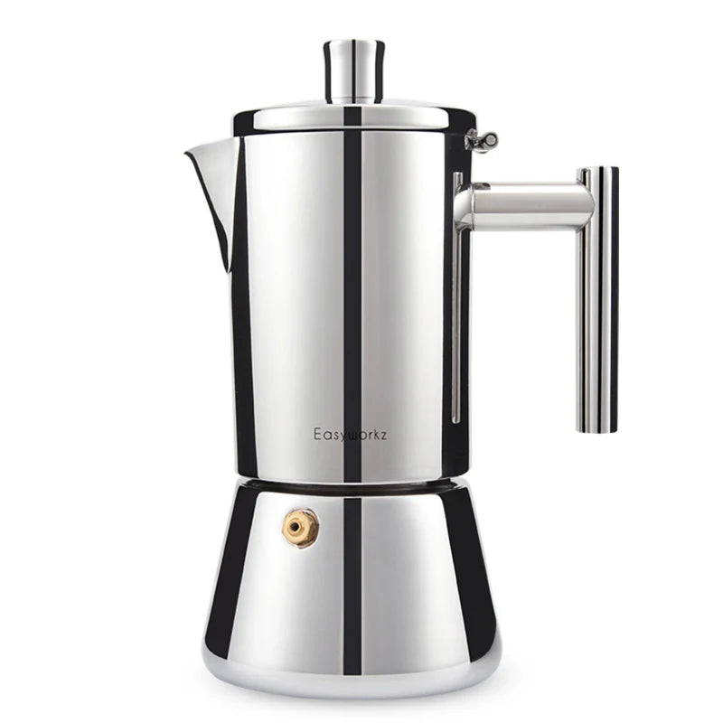 Rustfritt stål komfyr espresso maker Moka Pot kaffemaskin | Skanto
