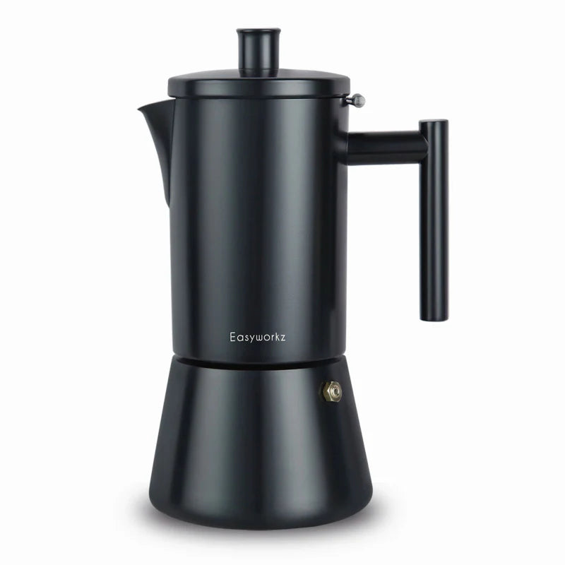Rustfritt stål komfyr espresso maker Moka Pot kaffemaskin | Skanto