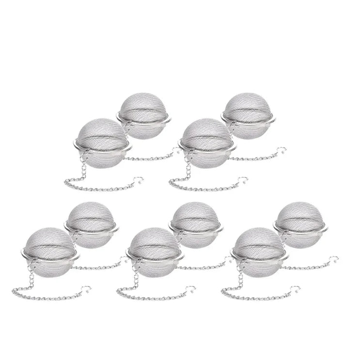 Rustfritt stål teball infuser mesh løs te sil med kjede | Skanto