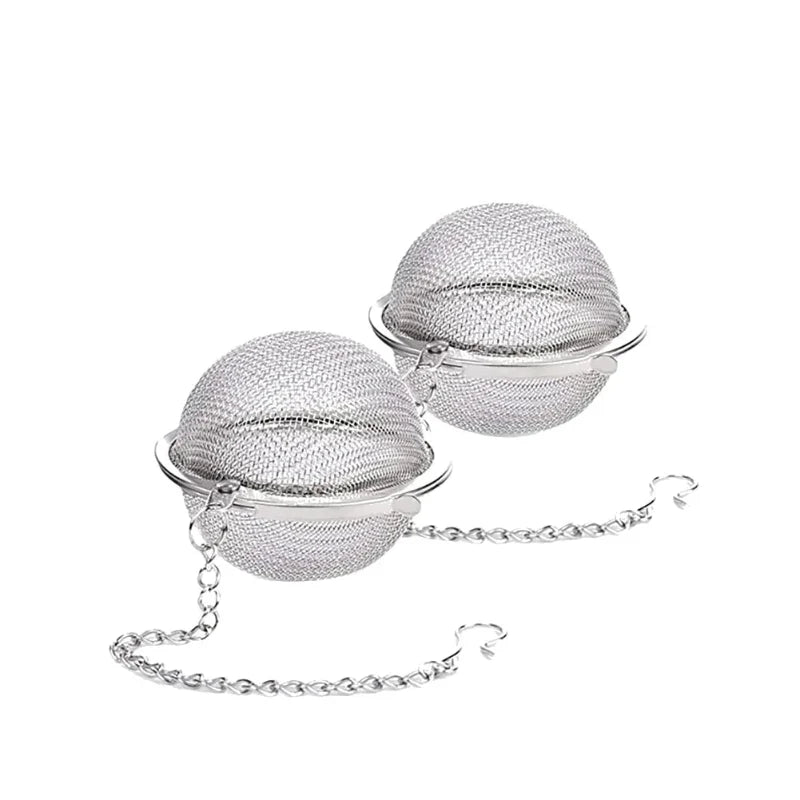 Rustfritt Stål Te Ball Infuser Mesh Løs Te Sil med Kjede | Skanto