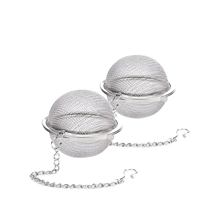 Rustfritt Stål Te Ball Infuser Mesh Løs Te Sil med Kjede | Skanto