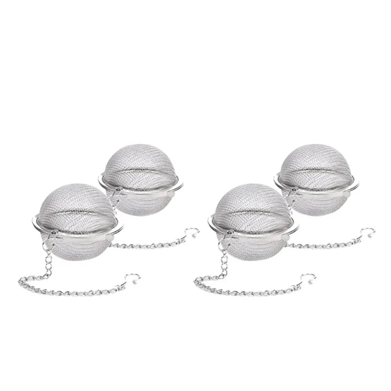 Rustfritt stål teball infuser mesh løs te sil med kjede | Skanto