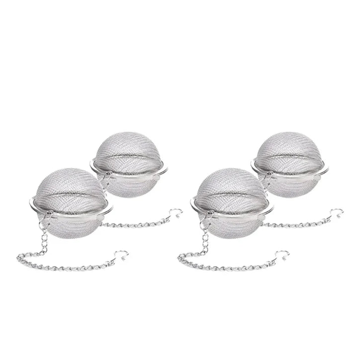 Rustfritt stål teball infuser mesh løs te sil med kjede | Skanto