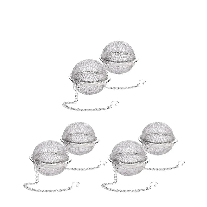 Rustfritt stål teball infuser mesh løs te sil med kjede | Skanto