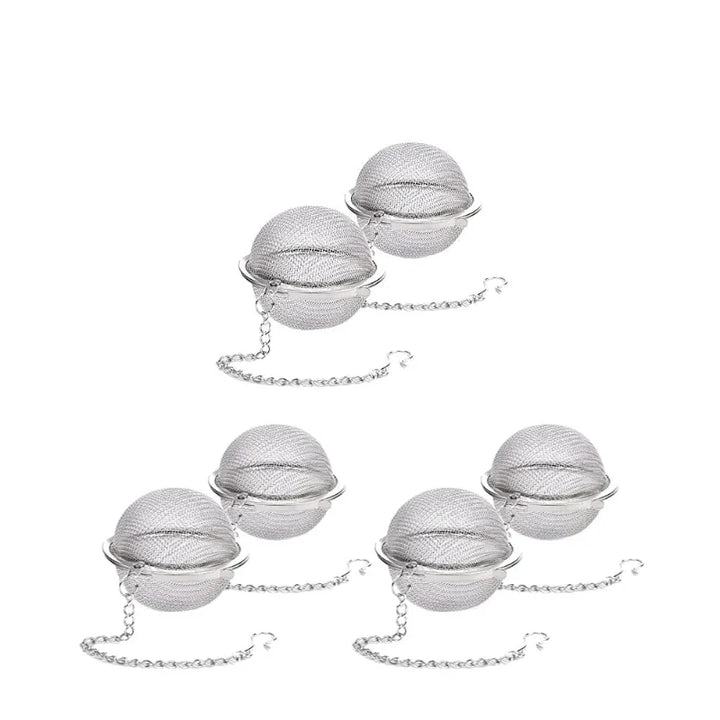 Rustfritt stål teball infuser mesh løs te sil med kjede | Skanto
