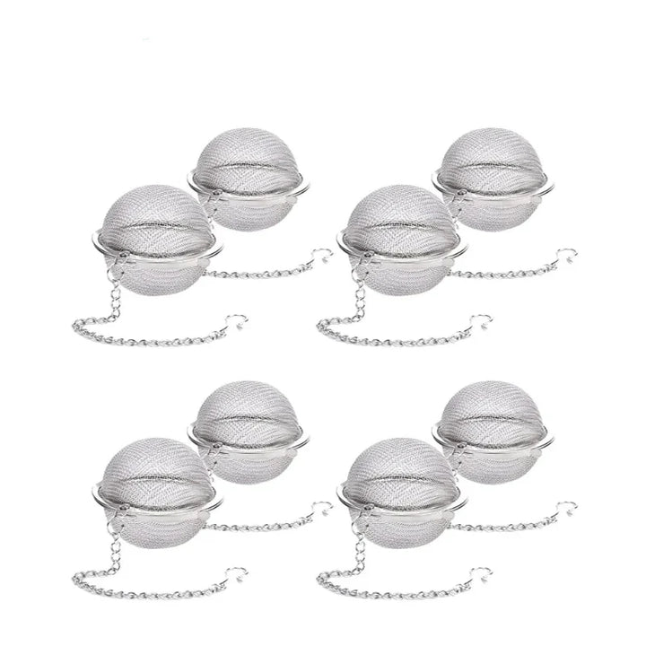 Rustfritt stål teball infuser mesh løs te sil med kjede | Skanto