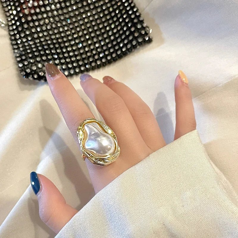 Skanto | Utsagn Gullbelagt Perle Ring