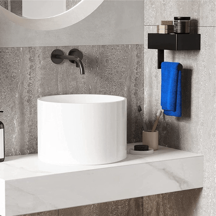 Skanto | SteelDeluxe Toalettpapirholder – Rustfritt stål med multifunksjonell vanntett hyllesystem for moderne bad