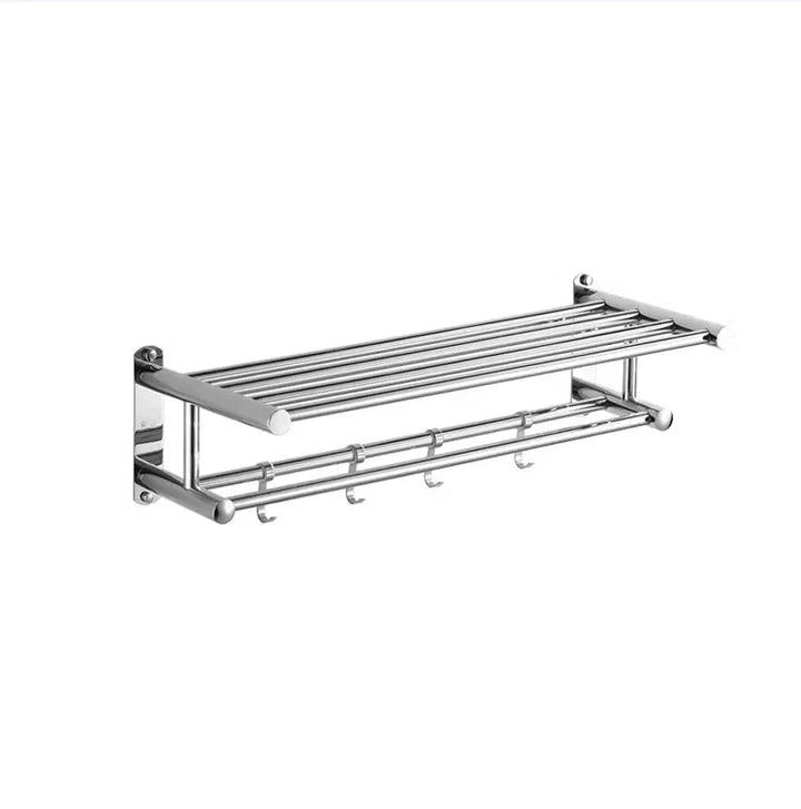 Skanto | SteelRack Stainless Steel Håndkleholder – Plassbesparende Veggstativ med Moderne Minimalistisk Design for Bad og Kjøkken