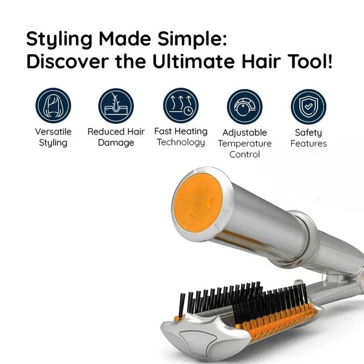 STYLESPIN – 2-i-1 roterende Haarbürste mit einstellbaren Temperaturestufen