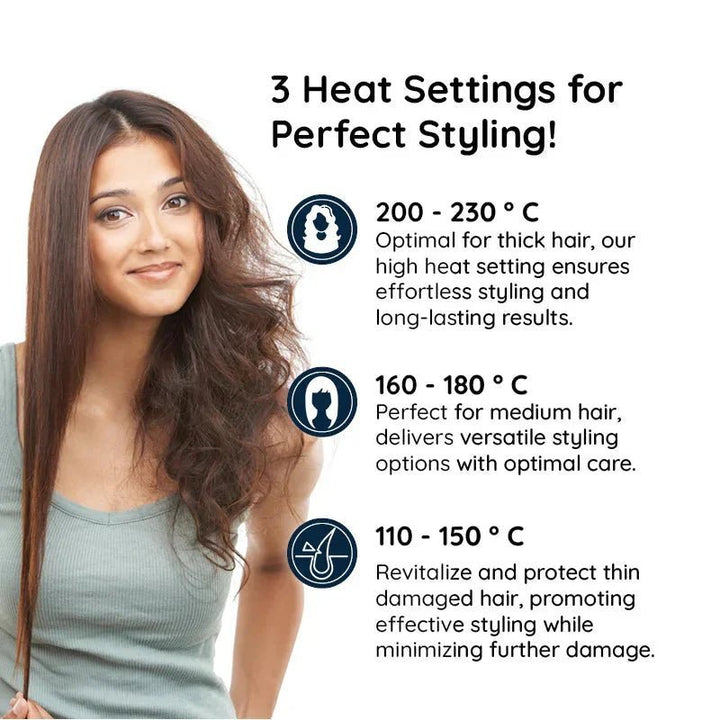 STYLESPIN – 2-i-1 roterende Haarbürste mit einstellbaren Temperaturestufen