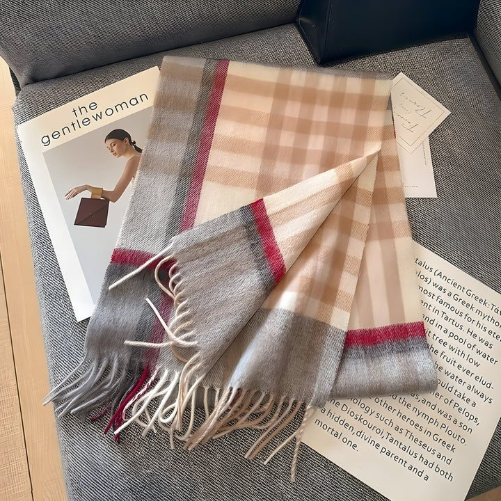Skanto | Stylish British Checked Cashmere Women's Winter Scarf - Victoria